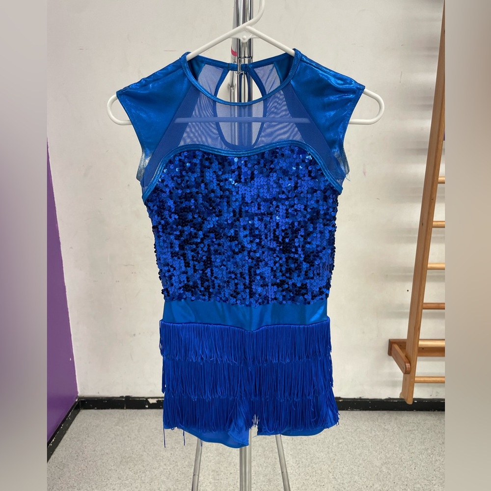 Blue dance costume